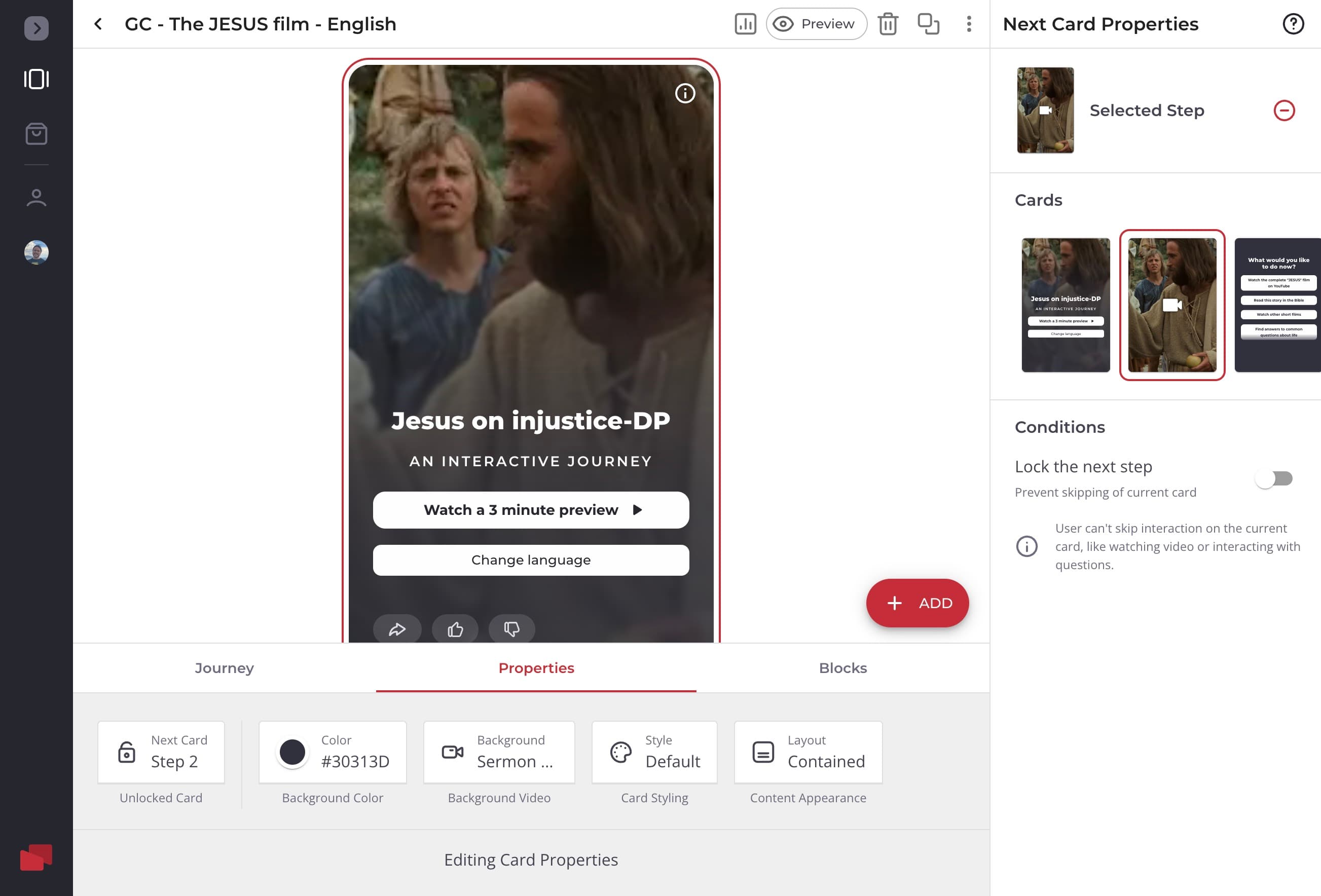 NextSteps Admin screenshot