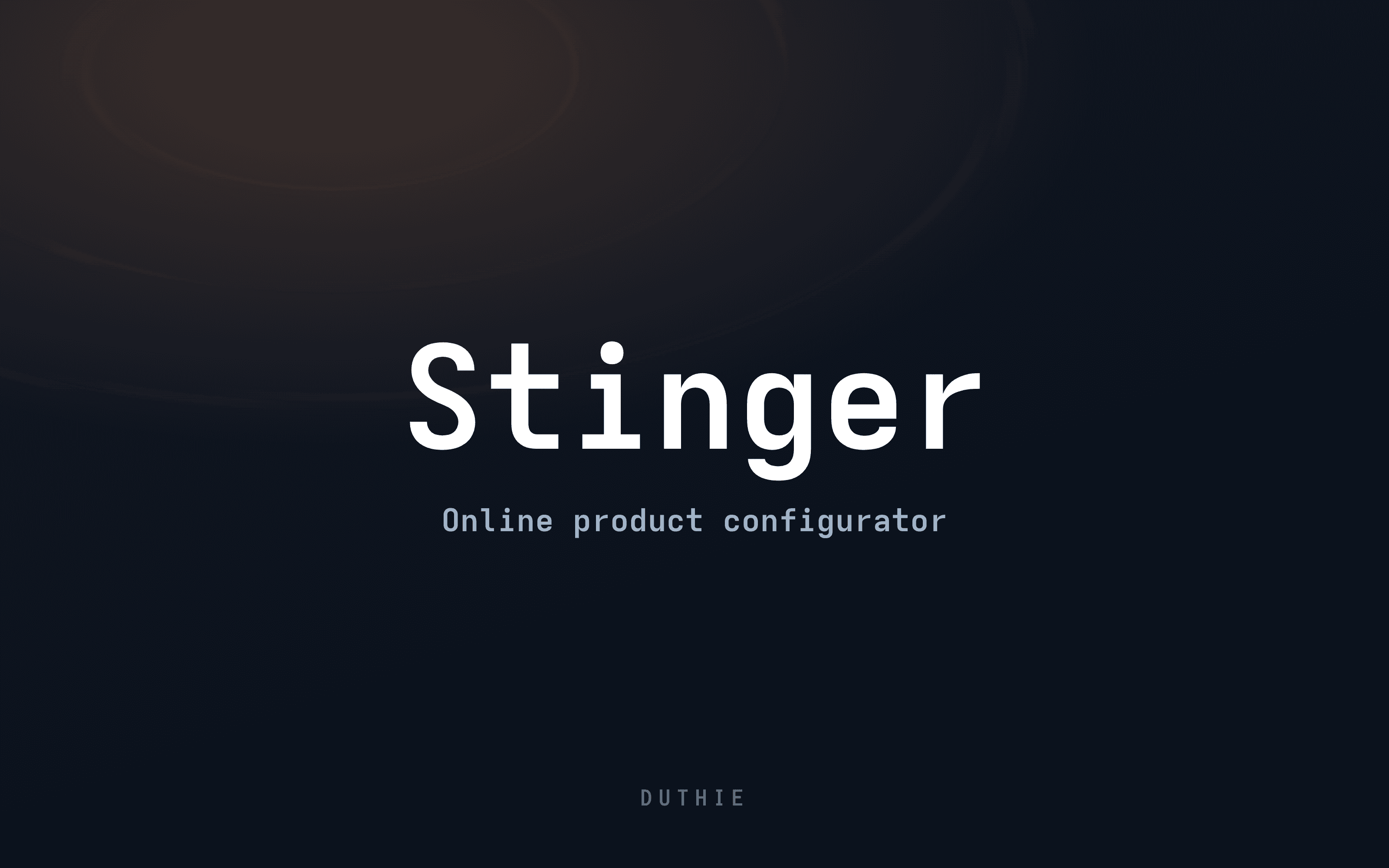 Stinger Online Configurator screenshot